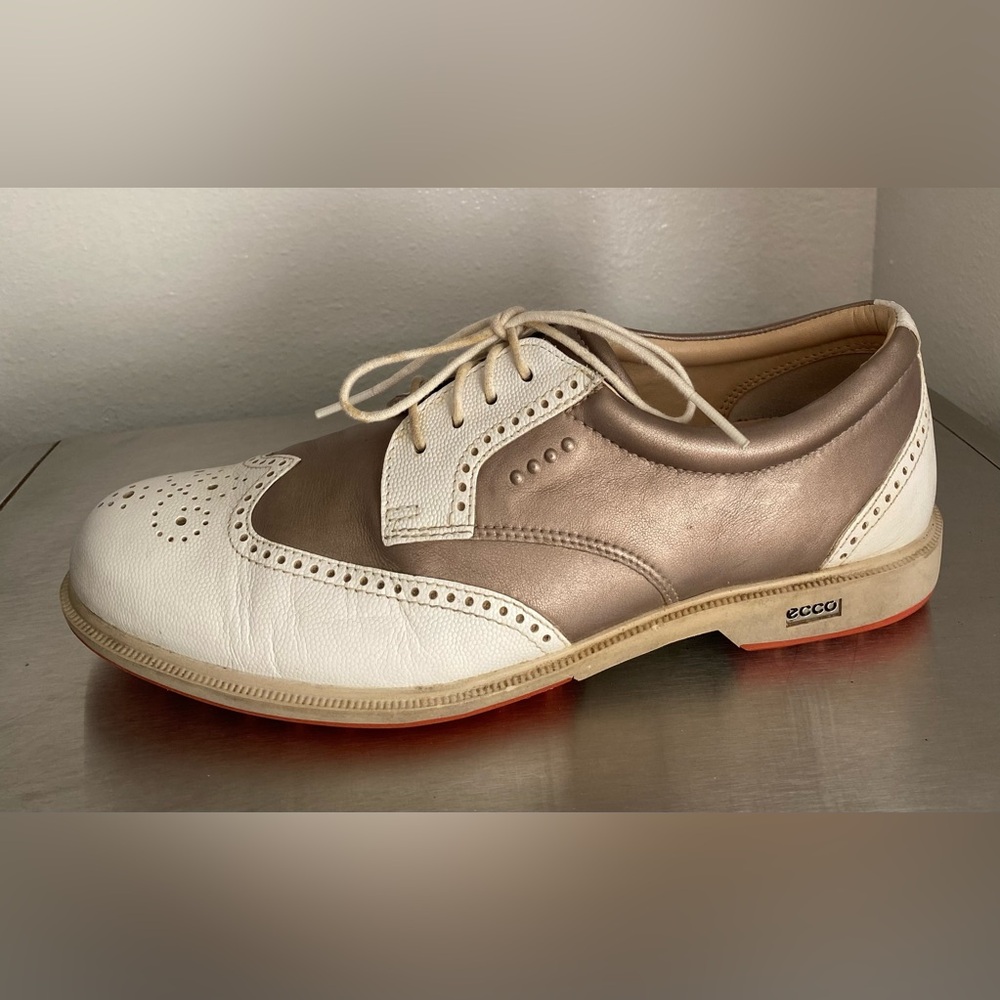 ECCO..WOMENS Two-Tone Leather Oxford Shoes